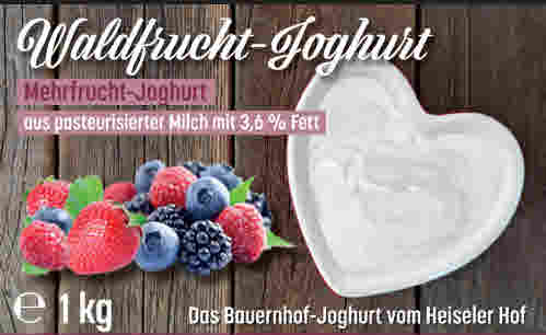 HEISELER Fruchtjoghurt Waldfrucht 1kg (Becher)